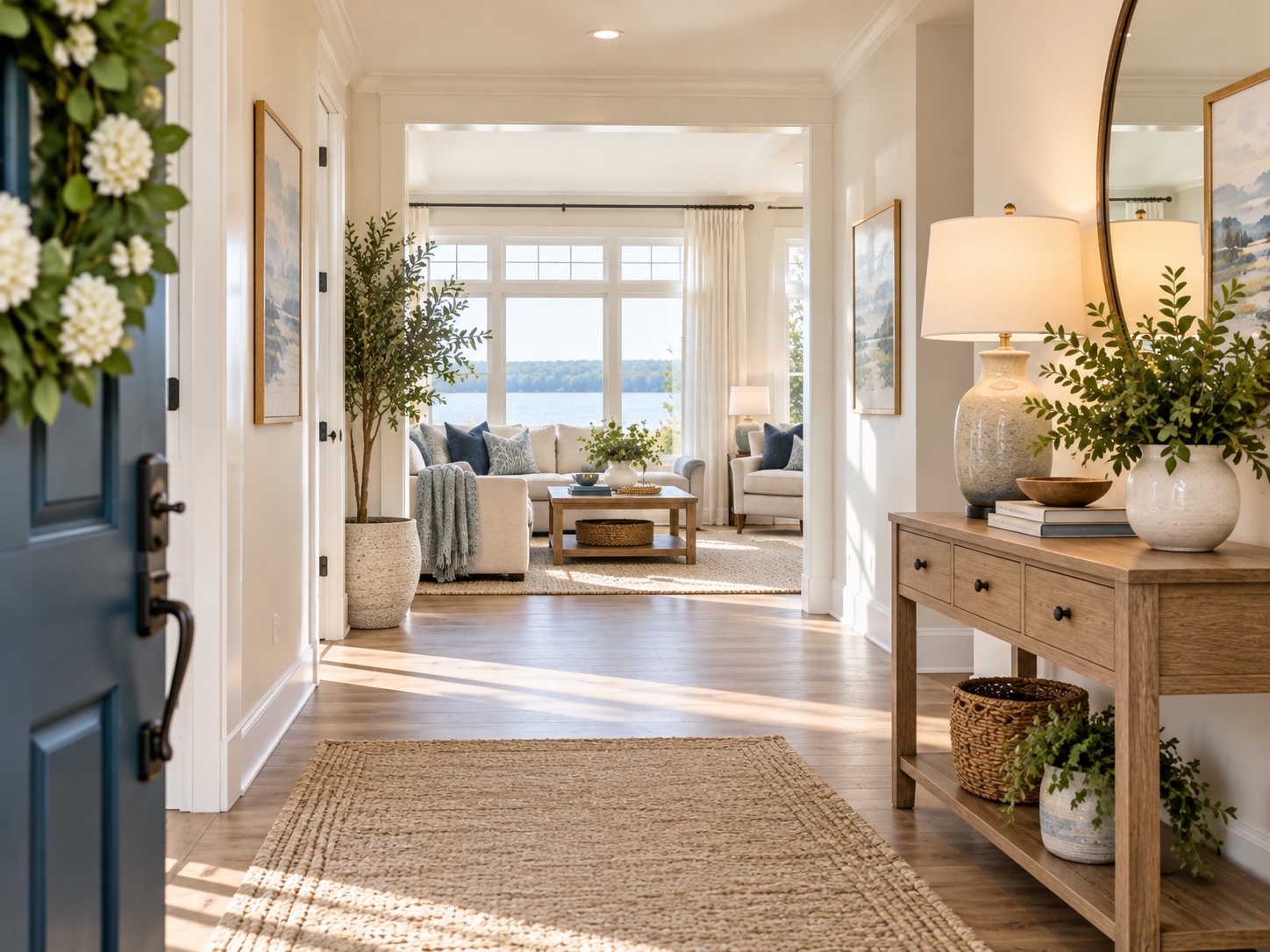 Warm entryway leading into a comfortable shared home